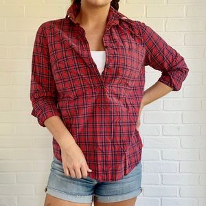 Autumn Plaid J Crew Blouse